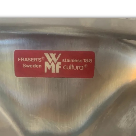 Fraser 'Cultura' Stainles Relish Tray NWT & Oval Tray Denmark preowned 18/8 - Picture 3 of 6